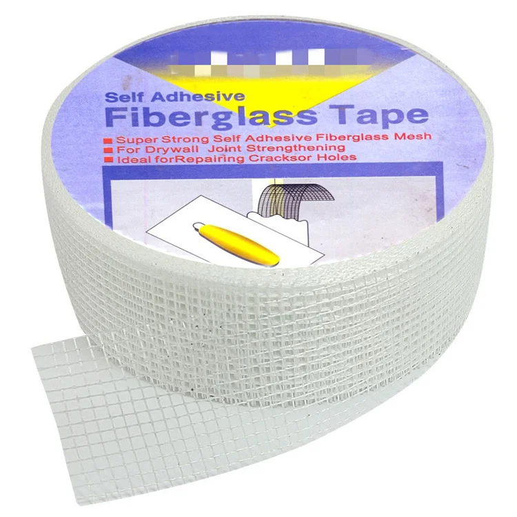 
Самоклеящаяся сетчатая лента из стекловолокна 2 дюйма, 50 мм, 60 г, 9x9, 5 см, гипсокартонная лента для стен с трещинами 