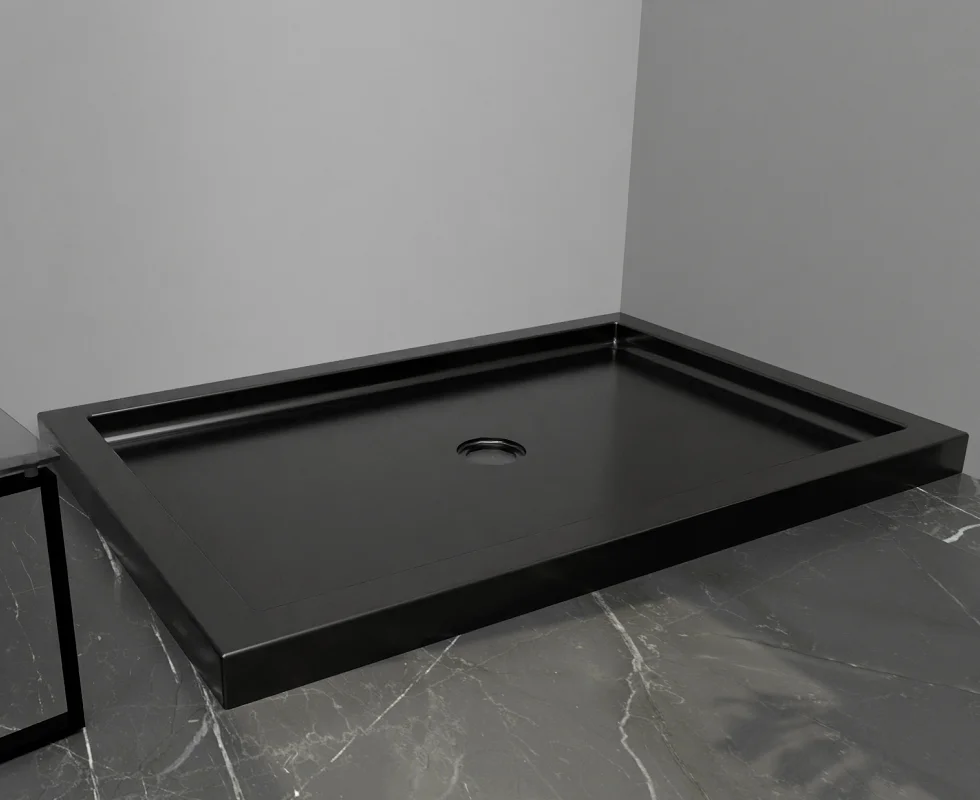 High Quality European Style Solid Surface Anti-Slip Shower Pan Waterproof Acrylic Shower Tray
