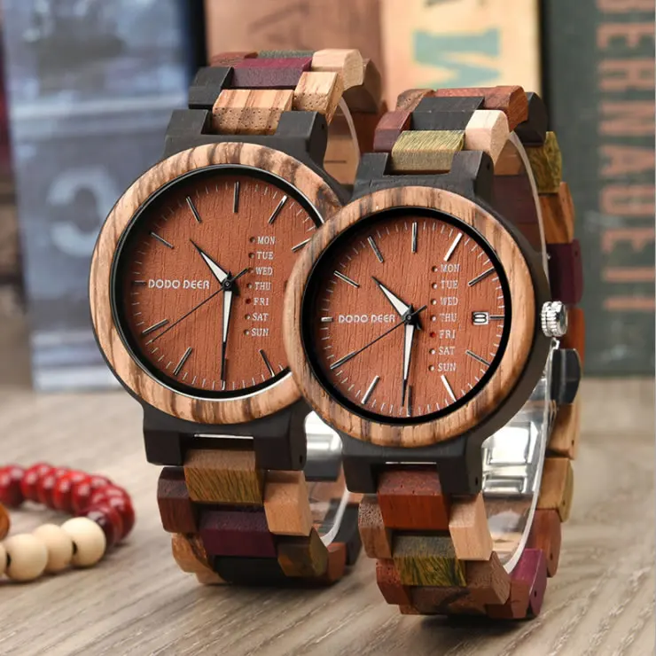 Newest Wooden Women Watch lovers Japanese movement Custom Brand Logo Men Wristwatch