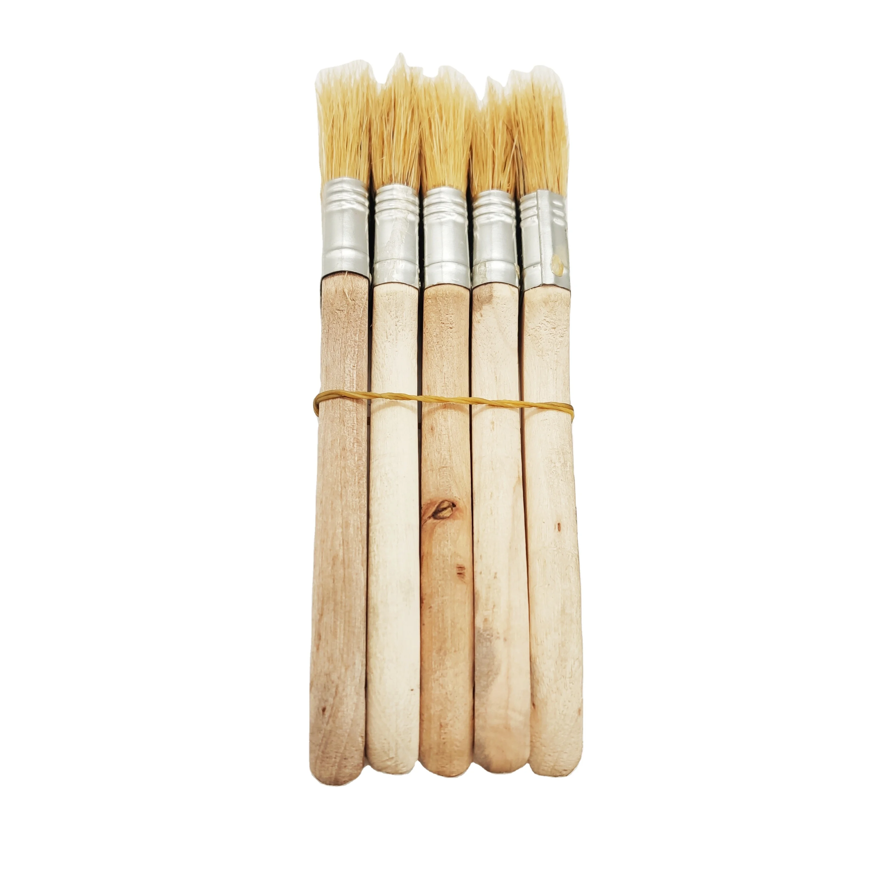 
China factories custom size household pure bristle wooden handle paint brush for wall 
