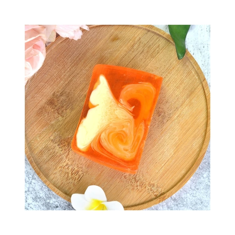 High Quality Herbal Flower Whitening Transparent Essential Oil Sweet Orange Toilet Soap