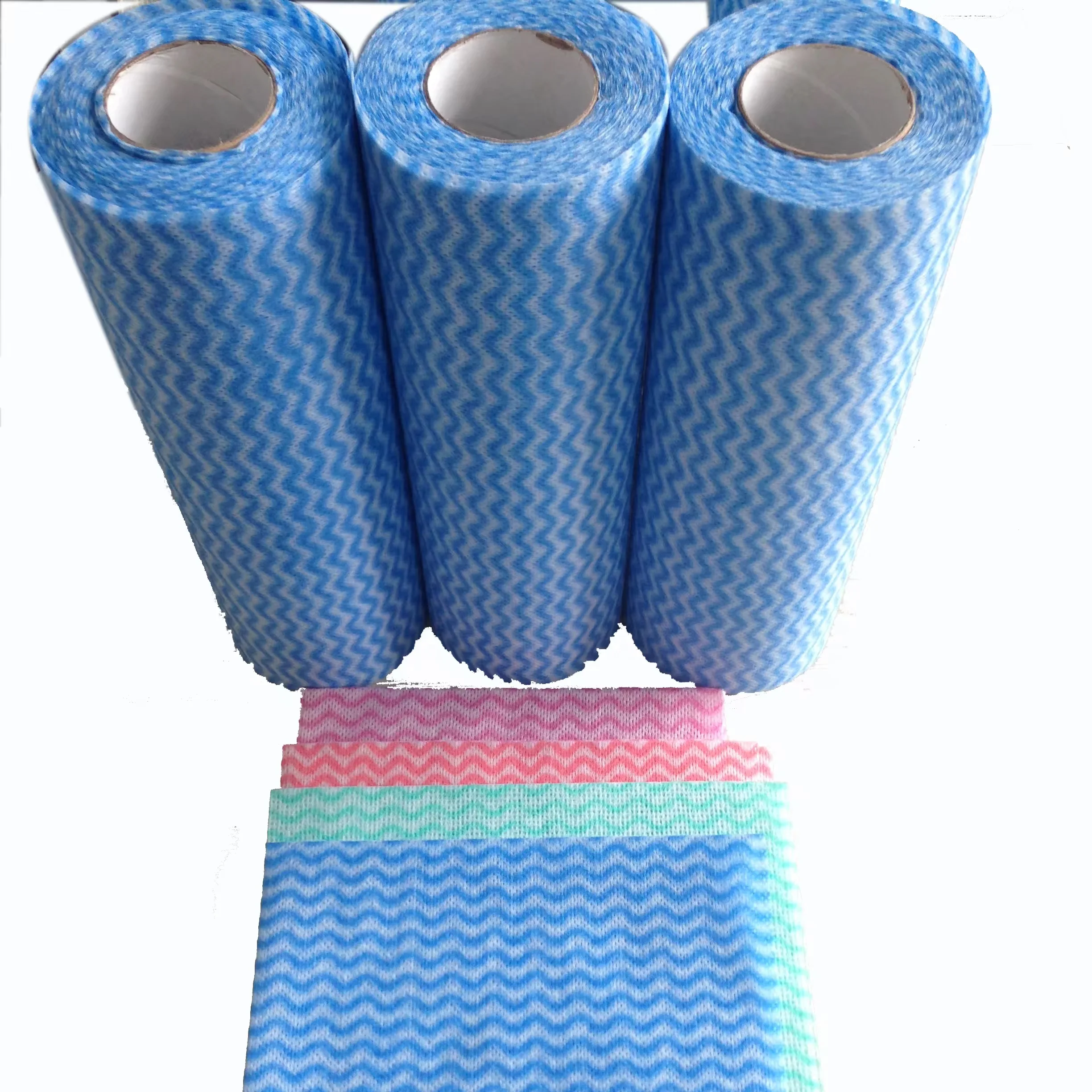 Disposable washable nonwoven cleaning roll wipes fabric house water absorption and deoilingl household cleaning cloth