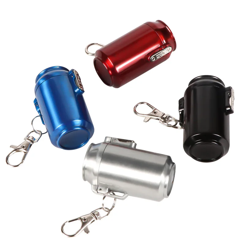 Futeng Mini Outdoor Ashtray Metal Cans Ashtray Custom Wholesale Pocket Portable Cigarettes Ashtray Keychain Smoking Accessories
