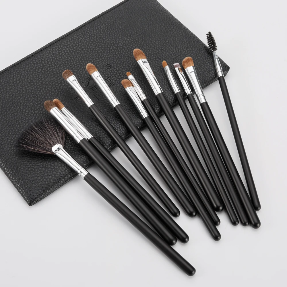 Hot Selling 12pcs Eyeshadow Makeup Brush Powder Foundation Make Up Brushes Set with Storage Bag