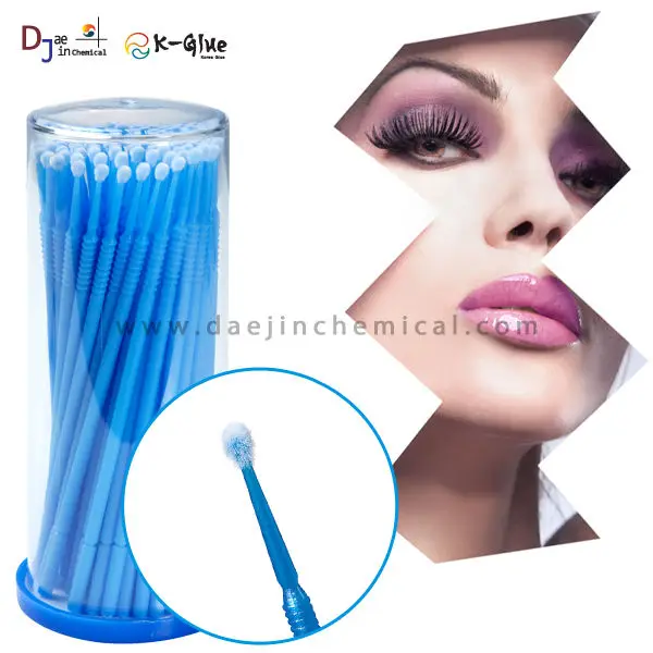 Micro Brush for Eyelash Extension Micro Swab Cotton Swab Blue Color Large Size Disposable Applicator