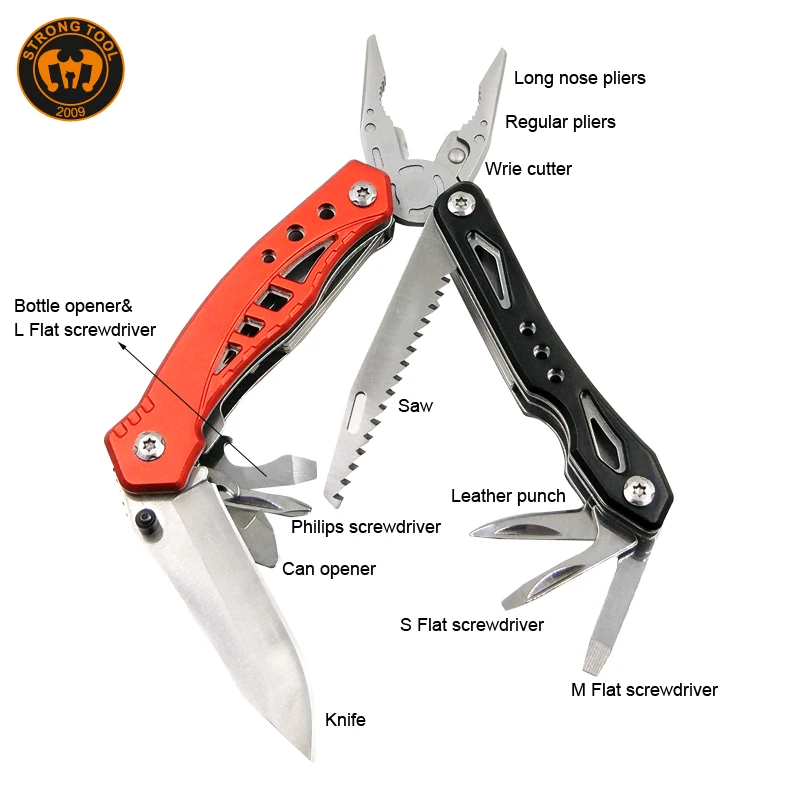 Hot Selling Multi Stainless Steel  Free Sample Wire Stripper Folding Combination Lock Camping Multi Pliers