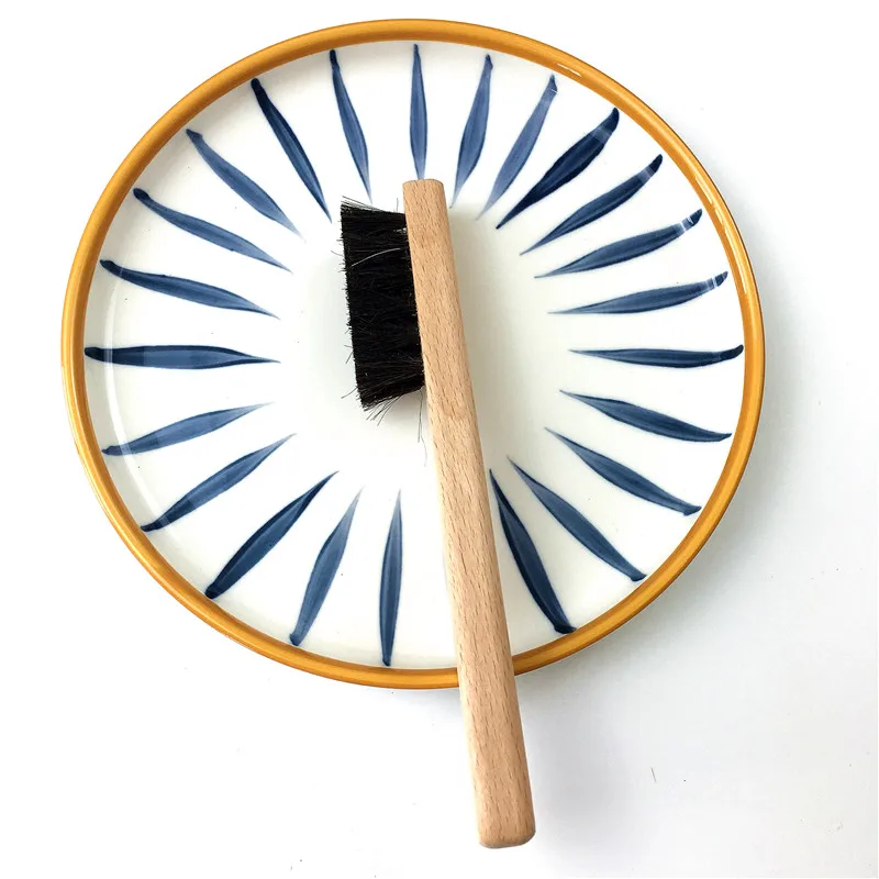 High Quality Horse Hair Beech Wooden Brush for Shoe Cloth