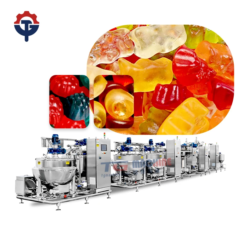 Multifunctional jelly gummy candy depositing line marmalade toffee candy making machine
