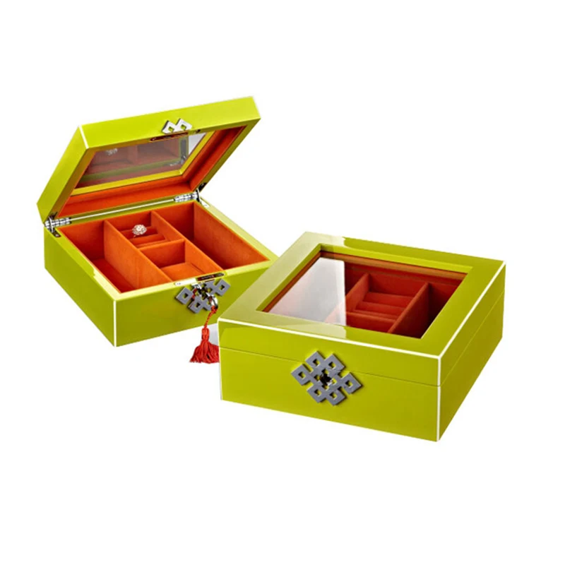 Girls Women Wood Jewellery Case for Ring Necklace Bracelet Gift Wooden Jewelry Storage Box