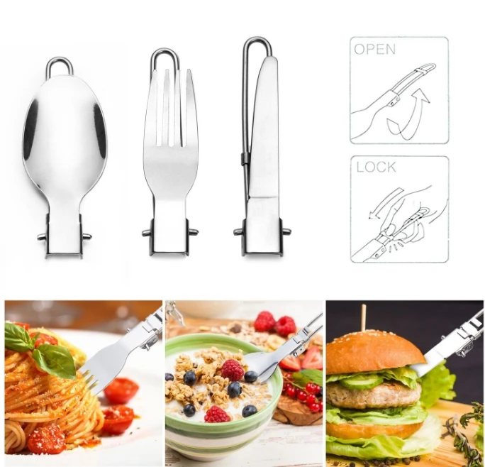 Portable Camp Stove with Lightweight Pots and Pans Set Non-Stick Backpacking Camping Cookware Set