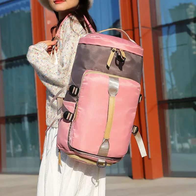 Large capacity multi-function travel bag dry and wet separation with shoe warehouse for travel