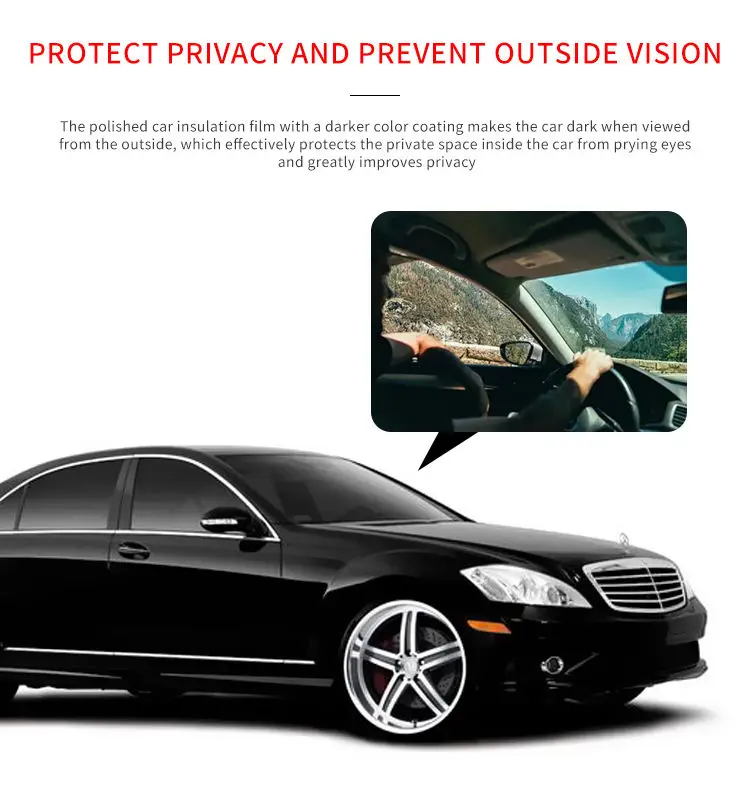 5% 15% 35% 50% 70% sun window film Automotive color film 2 layers 99% thermal insulation solar glass protection window film