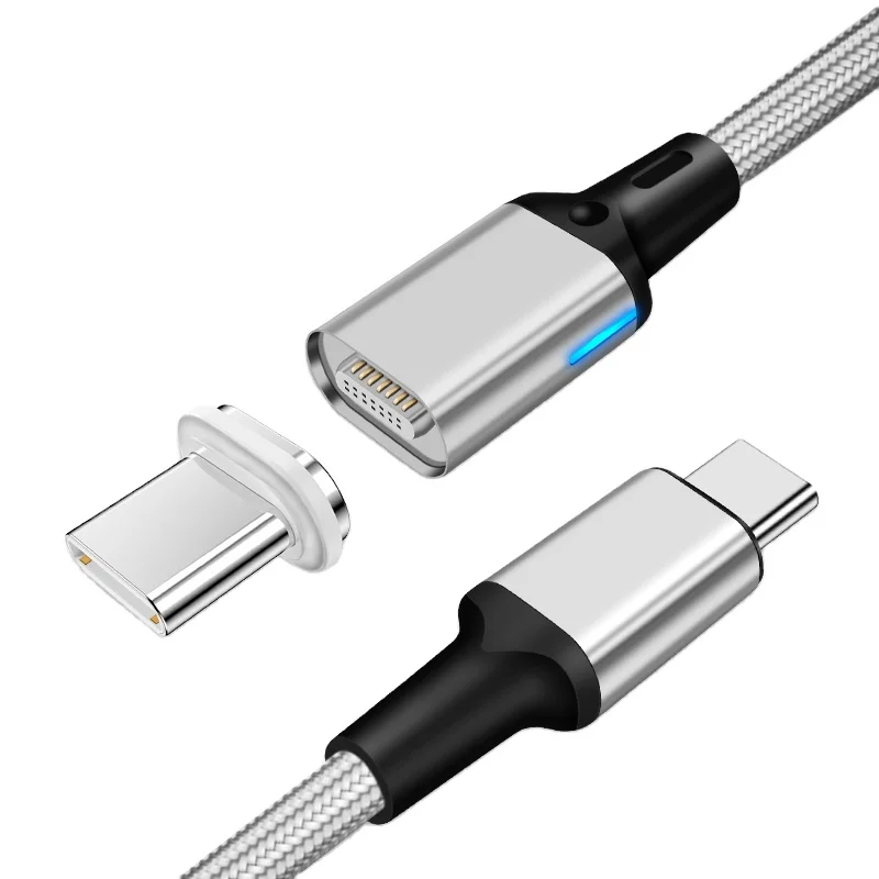Vnew hot sell usb cable PD 5A 100W to type c aluminum alloy shell fast charging and data magnetic usb cable for mobile phone