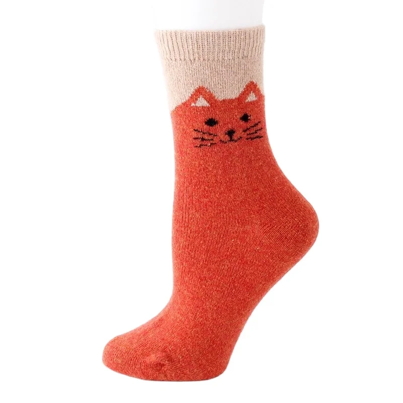Wholesale good quality Woman Winter Christmas Wool ladies Thicken Socks