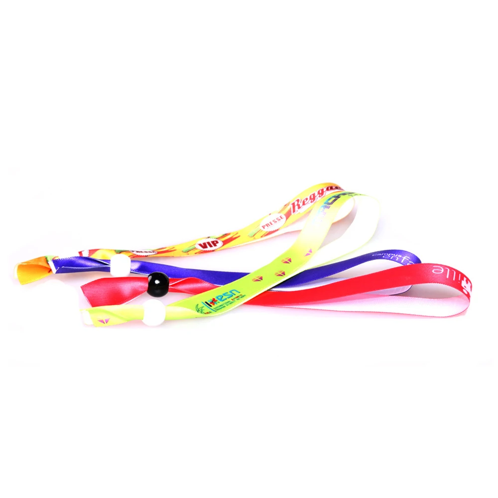 Party Custom Wristbands Entrance Ticket Event Fabric Festival Cloth Satin Wristband For Concert