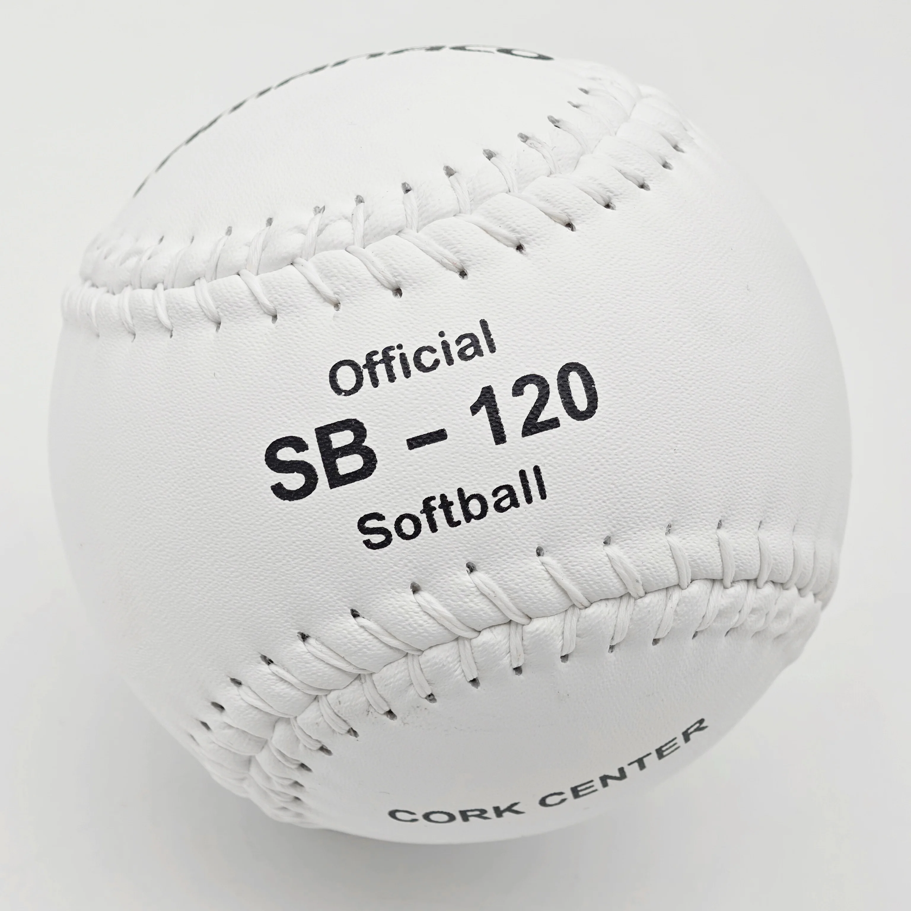 12 inch White Split Leather Softball Ball Cork Core SlowPitch Softball for training SB-120