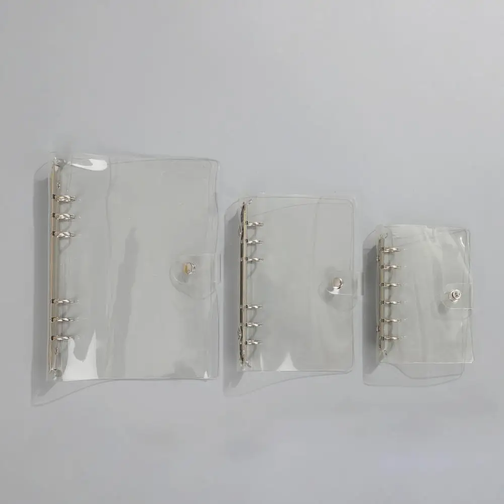 Прозрачная папка с вкладышами, свободный ремешок с внутренним сердечником, для записей A6, A7, блокнот, журнал a5, планировщик, офисные принадлежности