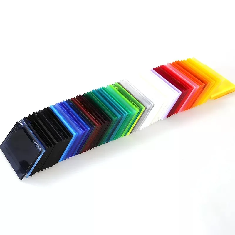 Wholesale Plexiglass Plate Various Colors Colorful Glitter Acrylic Sheet 2mm 50mm Thickness Laser Cutting PE Board Cast
