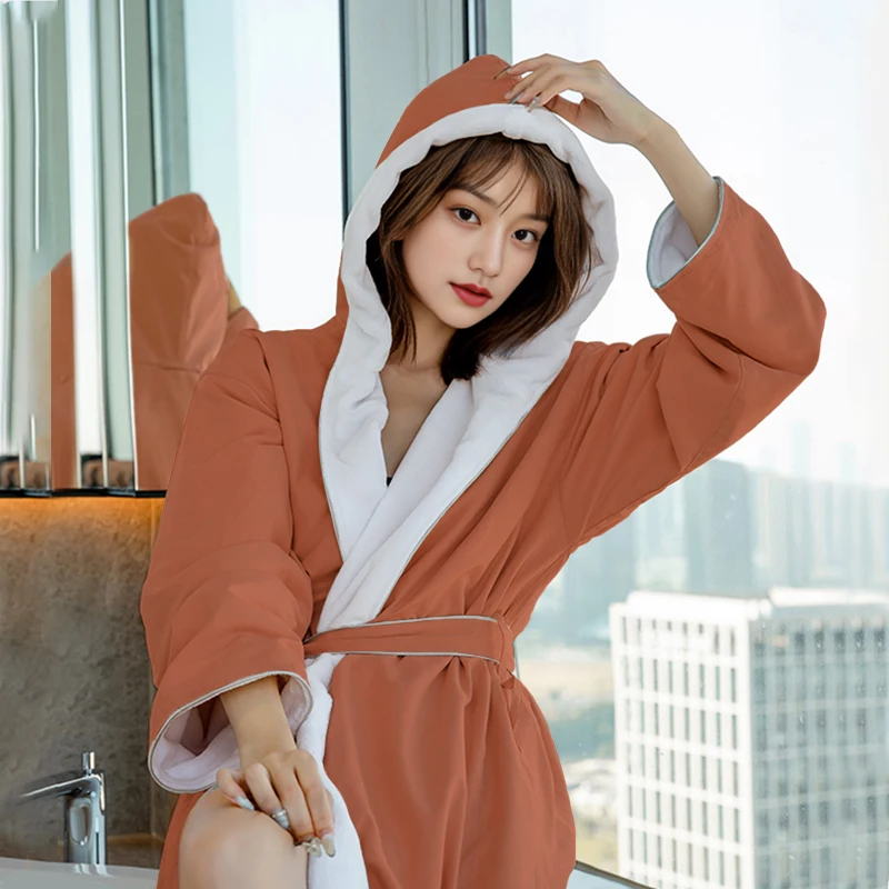 Professional Manufacturer Custom Logo 100% Pure Cotton Luxury Designer Wedding Sleep Hotel Spa Waffle Robes Bathrobe