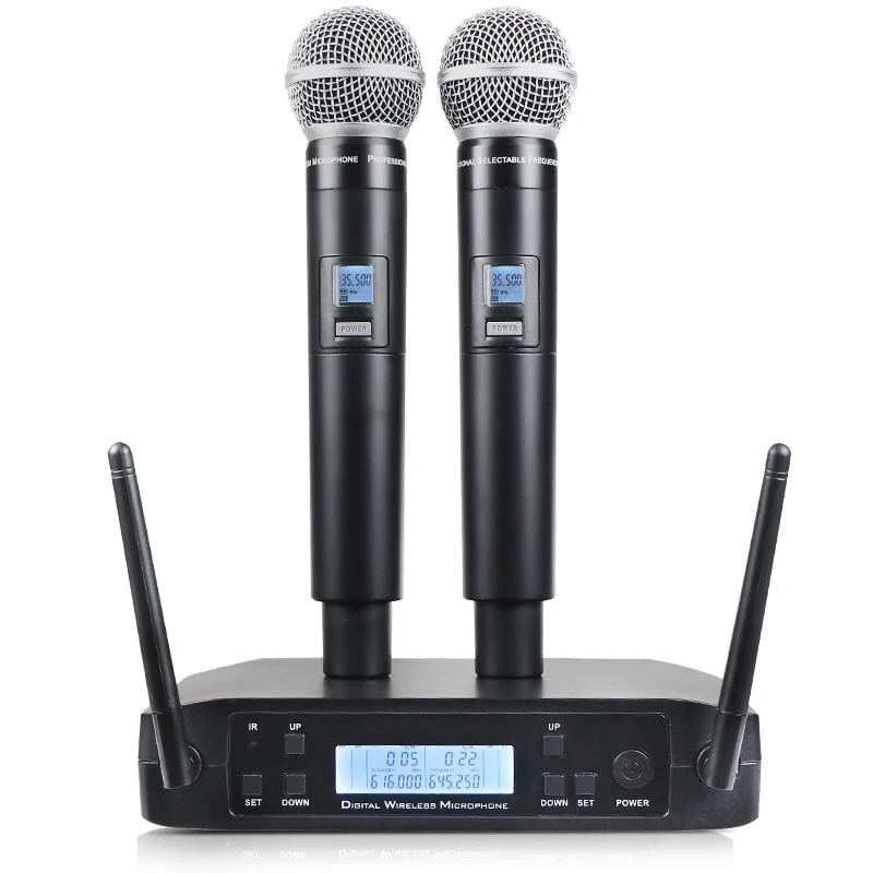 Wholesale  SH URE Professional FM GLXD4  Handheld Dynamic Mic Vocal Microfone  Wireless Microphone Sm 58 GLXD4