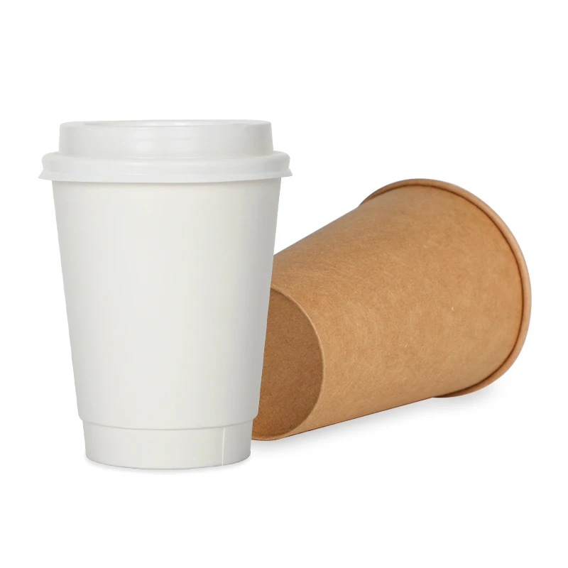 Custom Logo Manufacture Juice Paper Cups Biodegradable 12 Oz Double Triple Wall Cardboard Coffee Cup