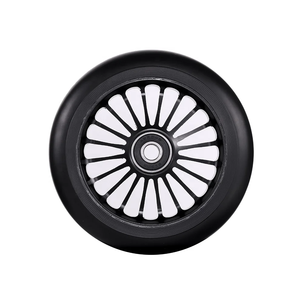 Huoli Scooter Wheels 100mm 110mm 120mm 88A PU Abec-9 Bearing Wear Resistant for Pro Scootering