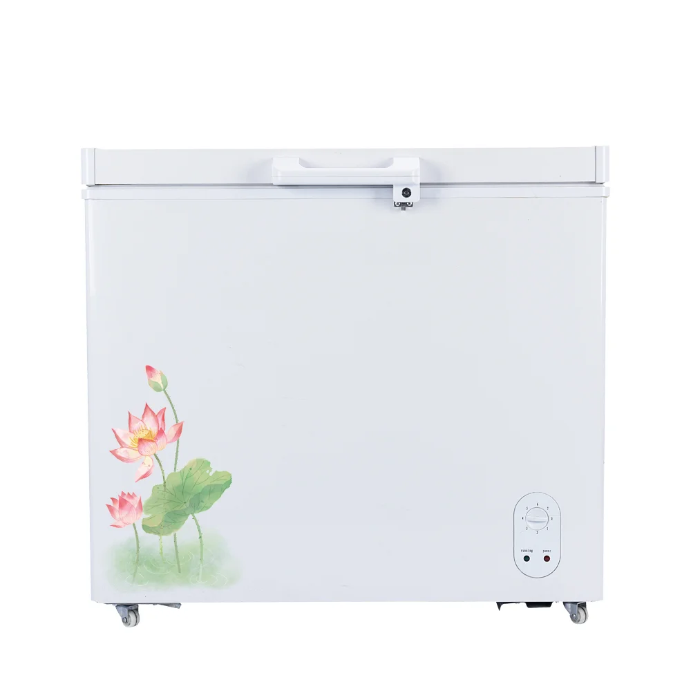 12V 24V DC 208 liters  cooling ice cream off grid solar chest freezer