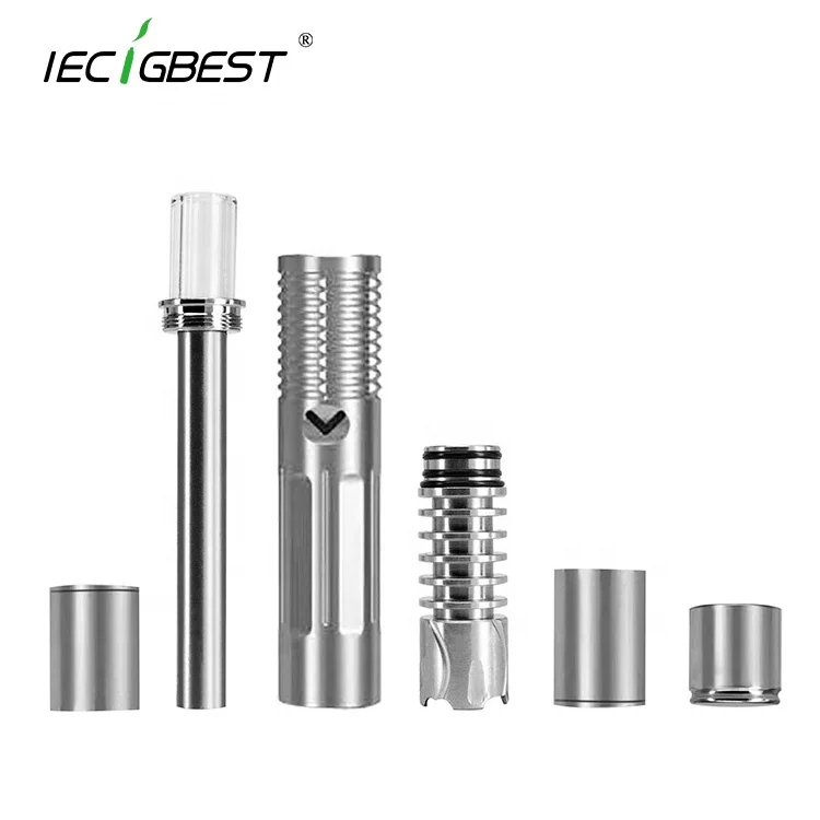 
The Latest Dry Herb Pipe Glass Mouth Smoking Pipe Dry Herb Wax Oil 3 in 1 Vaporizer 