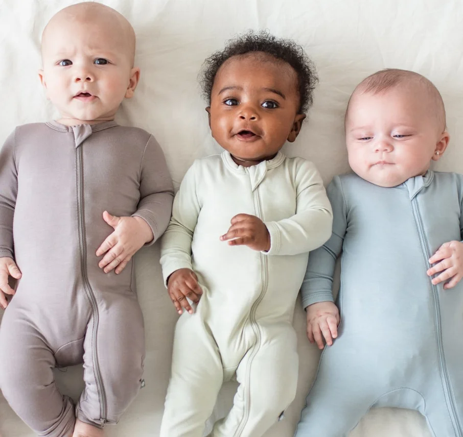 Hongbo бамбуковые вискозные детские пижамы из спандекса для малышей пижамы на молнии спереди для сна и сна детская одежда для сна комбинезон