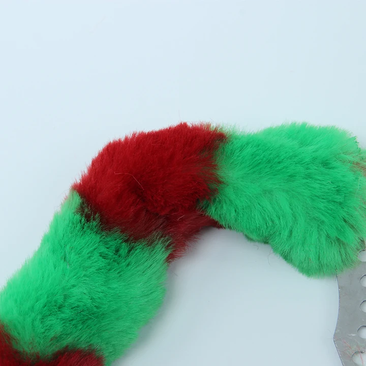 Christmas Cosplay Body Bdsm Bondage Metal Plush Handcuffs Ankle Cuffs