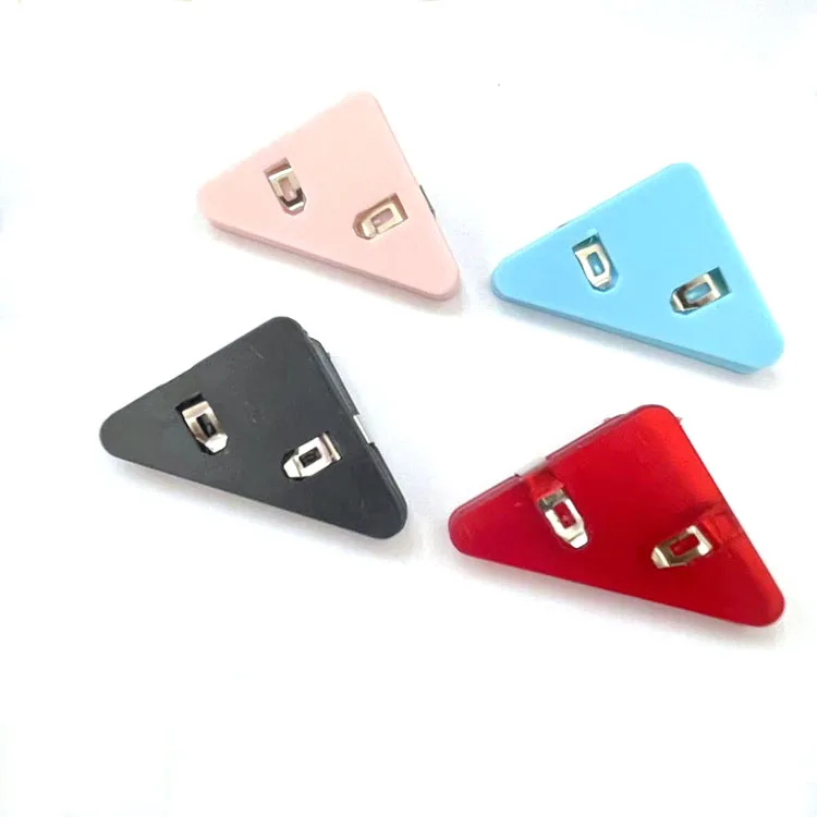 Exquisite cute triangle plastic clip paper clip fasteners for paper