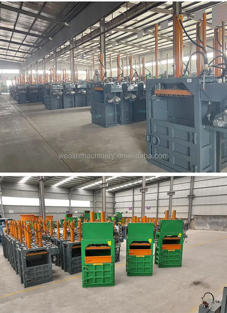 scrap automatic cardboard vertical press baler machine for used clothing