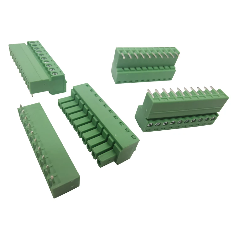 H15EDG 3,81 мм Шаг 10 полюсов pcb plc Клеммная колодка подключаемый штекер Женский 10-ходовой правый штырьковый разъем провод к плате соединитель