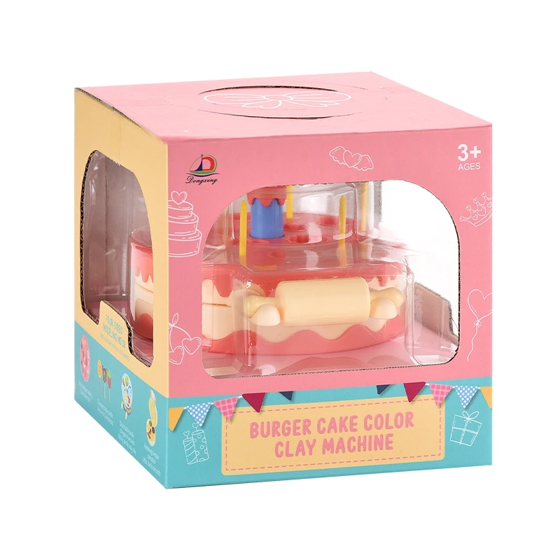 New Fashion Preschool Game Creative DIY Safety Dessert Kitchen DIY Plasticine Tool Set Super Clay Color Clay Cake Toy