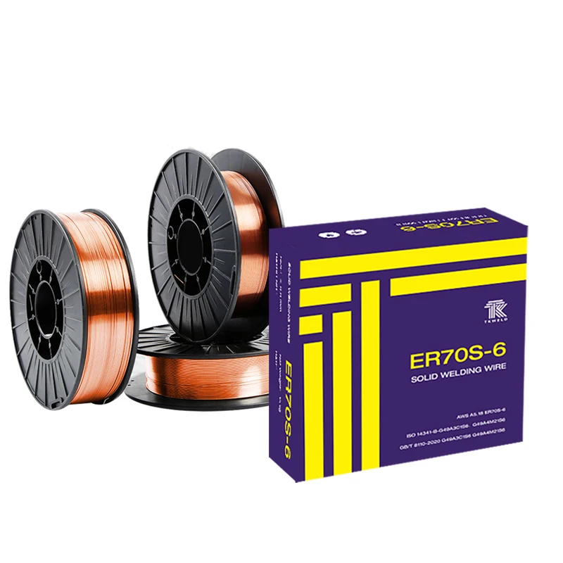 TKweld профессиональная поставка CO2 MIG покрытая медью ER70S-6 цельные цинковые сварочные провода для продажи