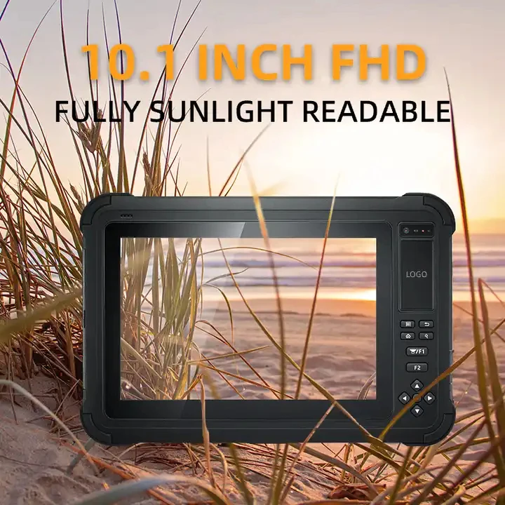 OEM S101 Wireless Android 13 450 nit Handheld Computer with Wristband Front Camera 10.1 Inch Waterproof Tablet Rugged