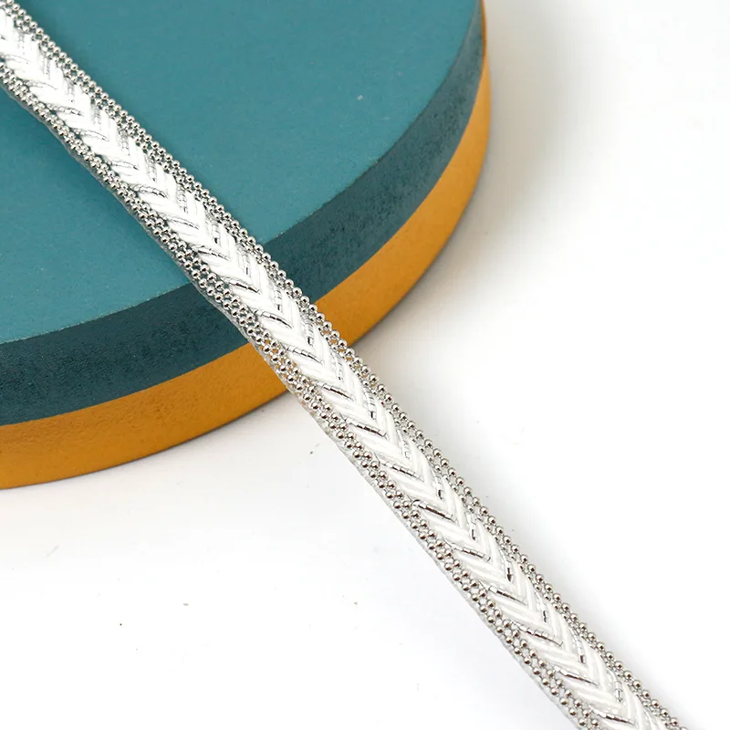 Fancy iron-on rhinestone strip back glue hot drill diy clothes shoes hats clothing hotfix beaded chain lace trims for dress