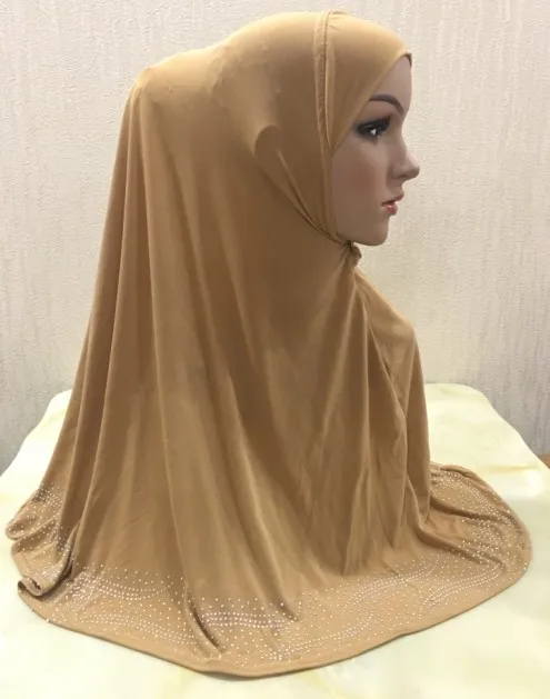 2020 wholesale rhinestones crystals border muslim hijab women islamic beads hijab scarf XDH002