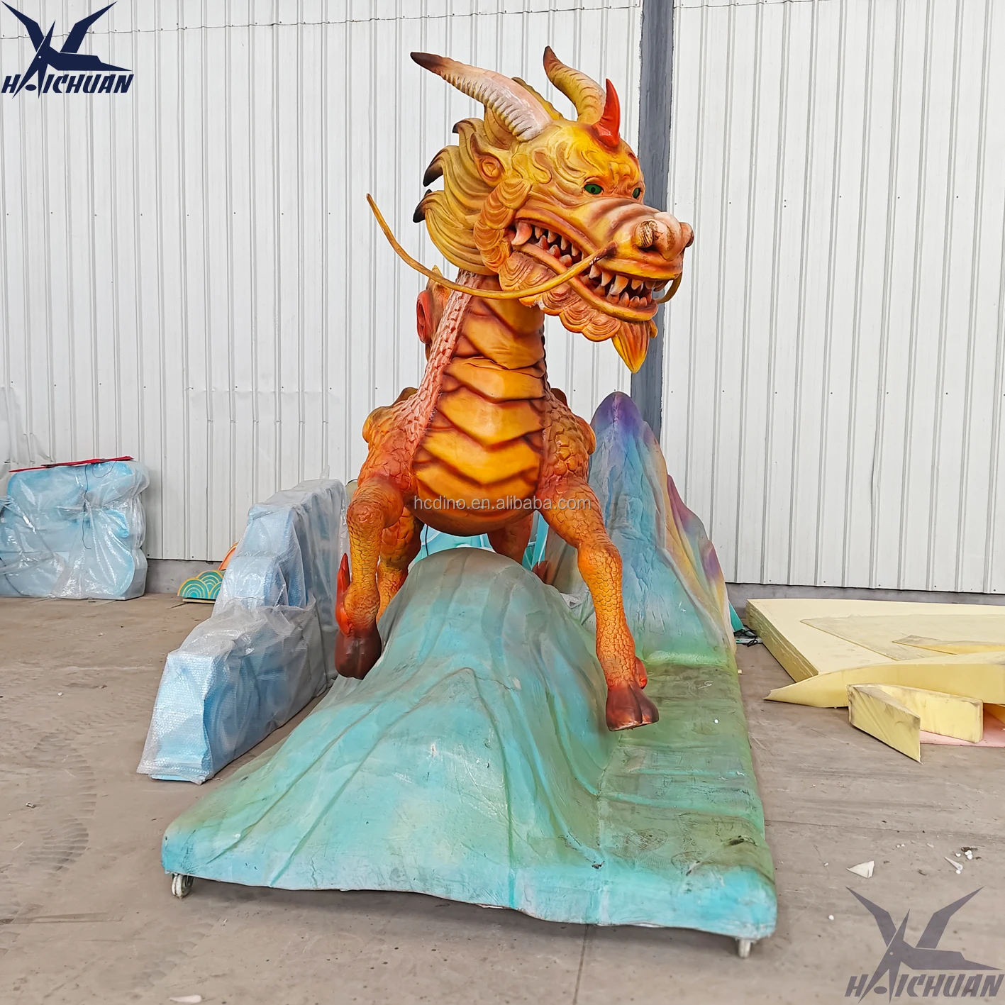 Animatronic Models Outdoor Dragones Animatronicos Chinese Dragon 3D Model for sale