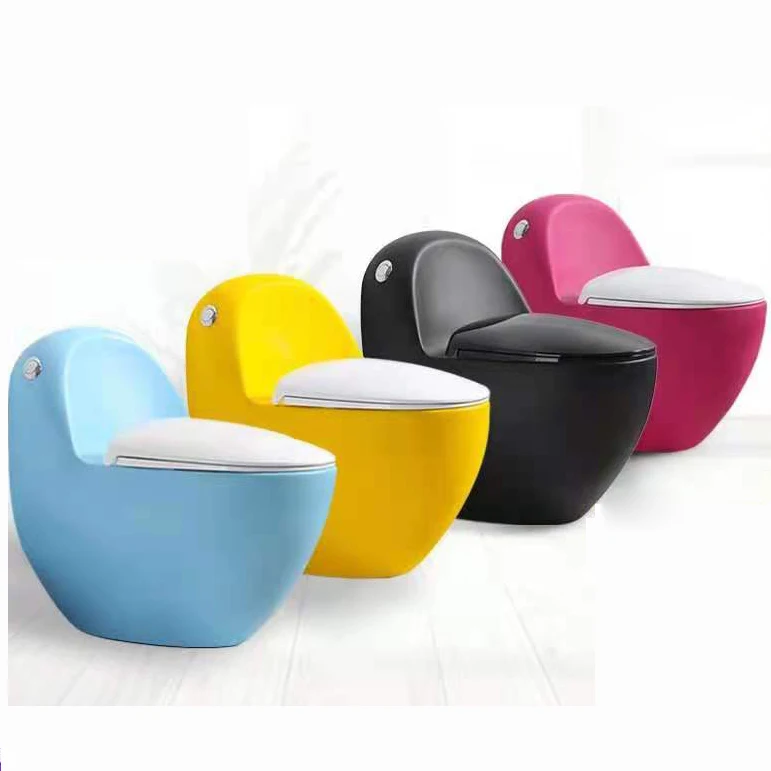 Color Bathroom Water Closet Ceramic New Design HOT Selling European Standard Black Blue Pink Red Purple One Piece Square Modern