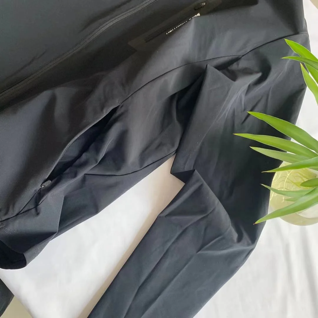 Повседневная спортивная мужская куртка с высоким воротником на молнии, мужская куртка из 75% нейлона, 25% спандекса с принтом на молнии