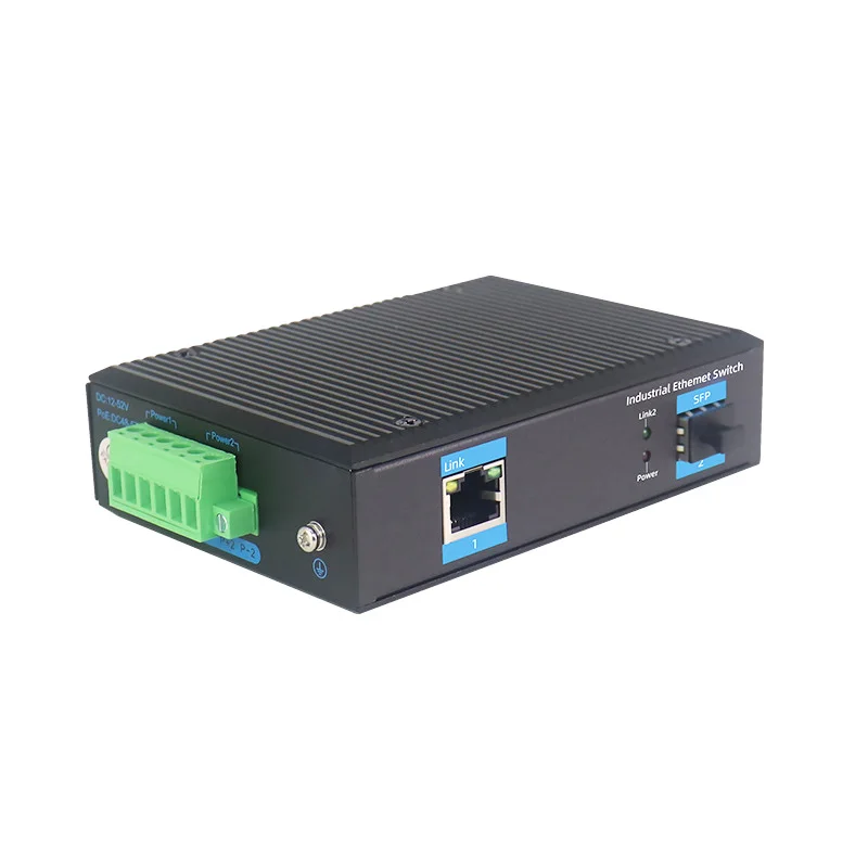 Industrial Ethernet Switch 2 Port Gigabit Fiber Optic Switch Unmanaged Fiber Optic Media Converter Network Switch Hub