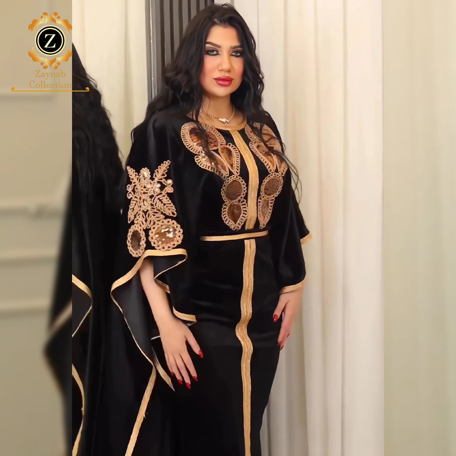 Zaynab Evening Dress Emmes Robe High Quality Abaya New Fashion Arabic Girl Latest Burqa Designs Jalabiya Evening Dress
