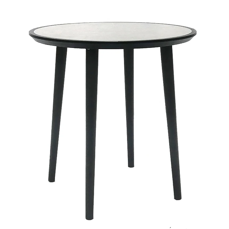 High quality Scratch wear resistant restaurant dining round white ceramic coffee table