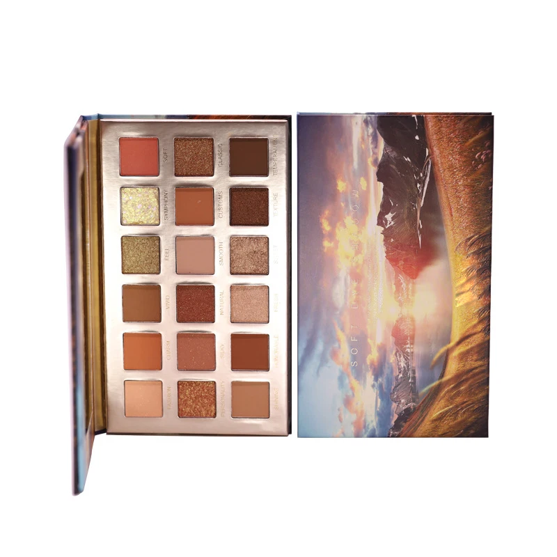 High pigment vegan makeup eyeshadow pallet shimmer eyeshadow palette private label custom