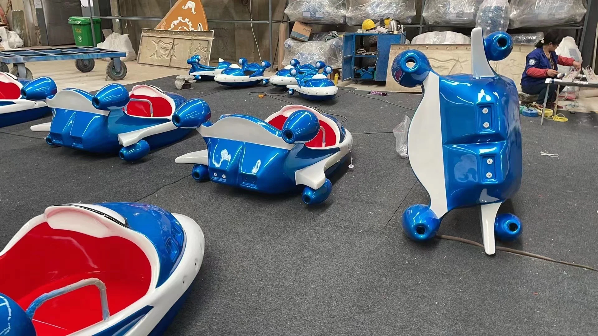 Amusement Park Kids Kiddie Rides 16p Airplane Ride Self Control Plane For Outdoor Playground