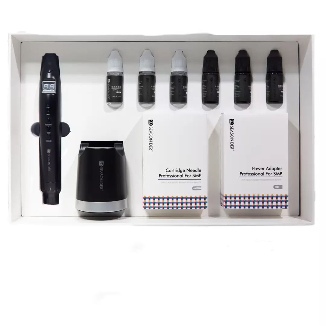 SEASON DER Professional SMP Full Package Hair Tattoo Kit Contain Machine Pigment Needle scalp micropigmentation supplies
