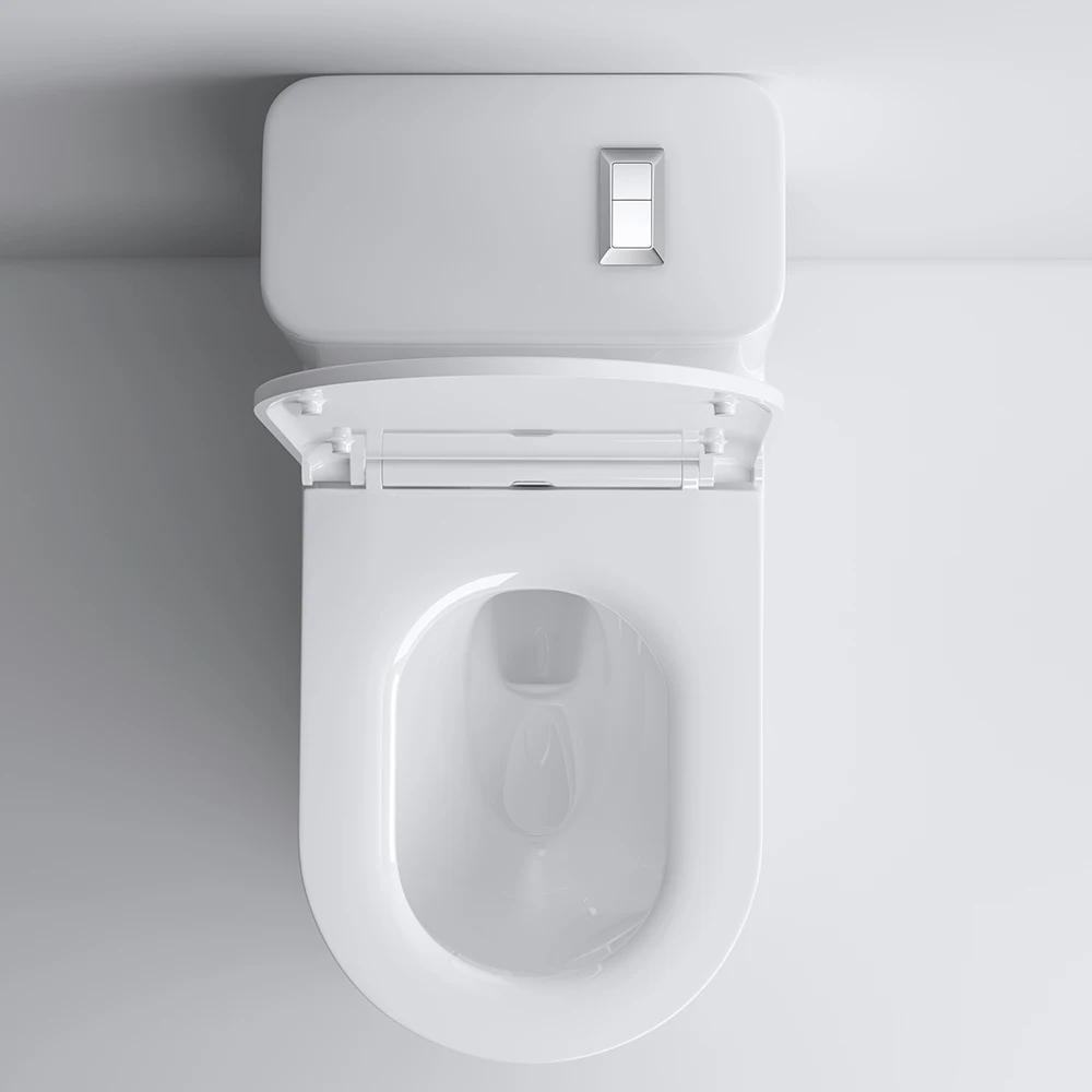 CLASIKAL Modern bathroom white ceramic integrated toilet floor mounted water closet