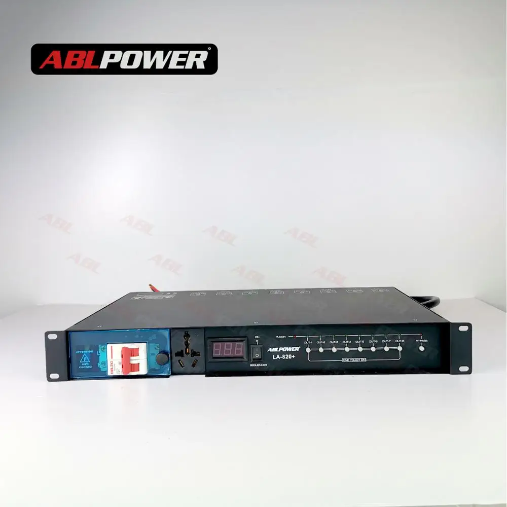 High power sequence box sound system dj equipment power supply sequencer 8 channels