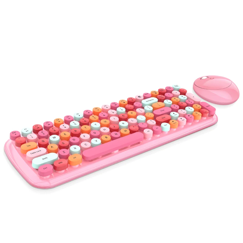NEW Candy XR Wireless Keyboard and Mouse Set Removable Keycap Color Waterproof Multimedia Keyboard and Mouse Combination